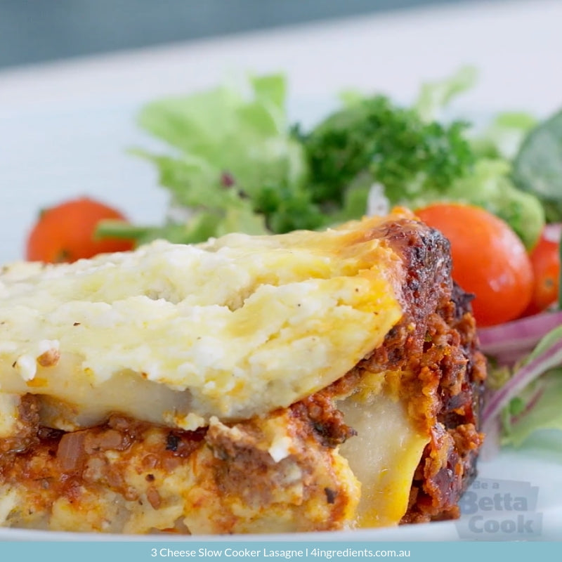 3 Cheese Slow Cooker Lasagne Family Dinner