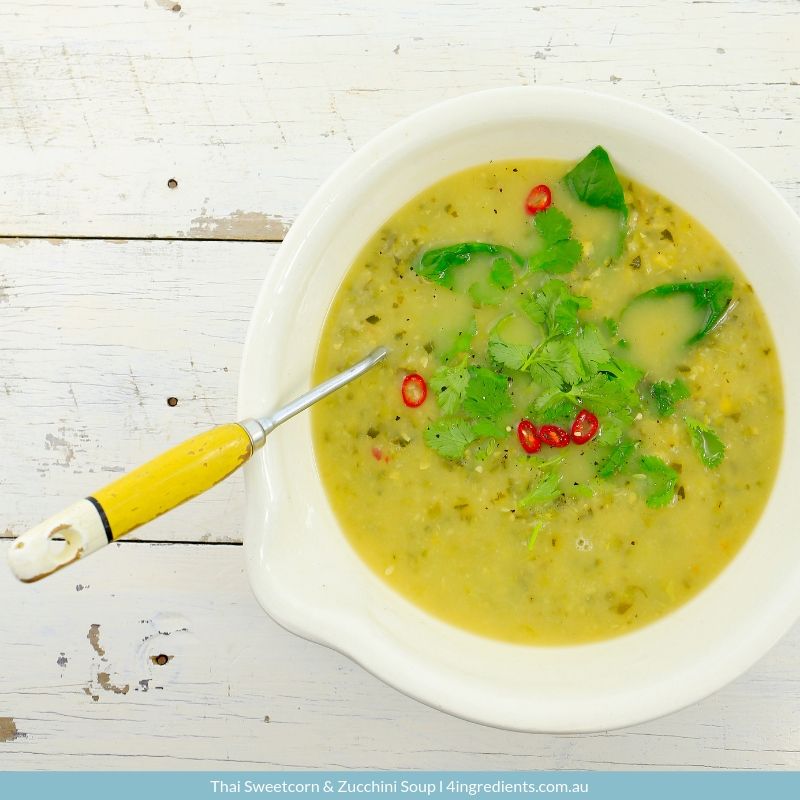 Thai Sweetcorn & Zucchini Soup