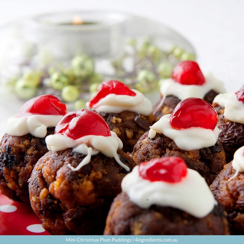 4ING l Recipe Image l Mini Christmas Plum Puddings